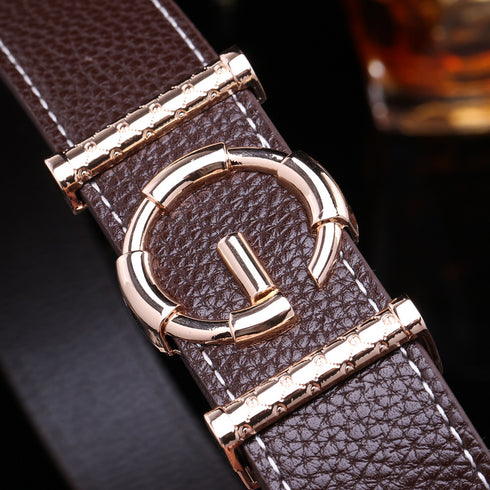 Ladies luxury belts cummerbunds for women G buckle Belt Genuine Leather belt Fashion genuine leather men belts buckle - ROUTINE FASHION